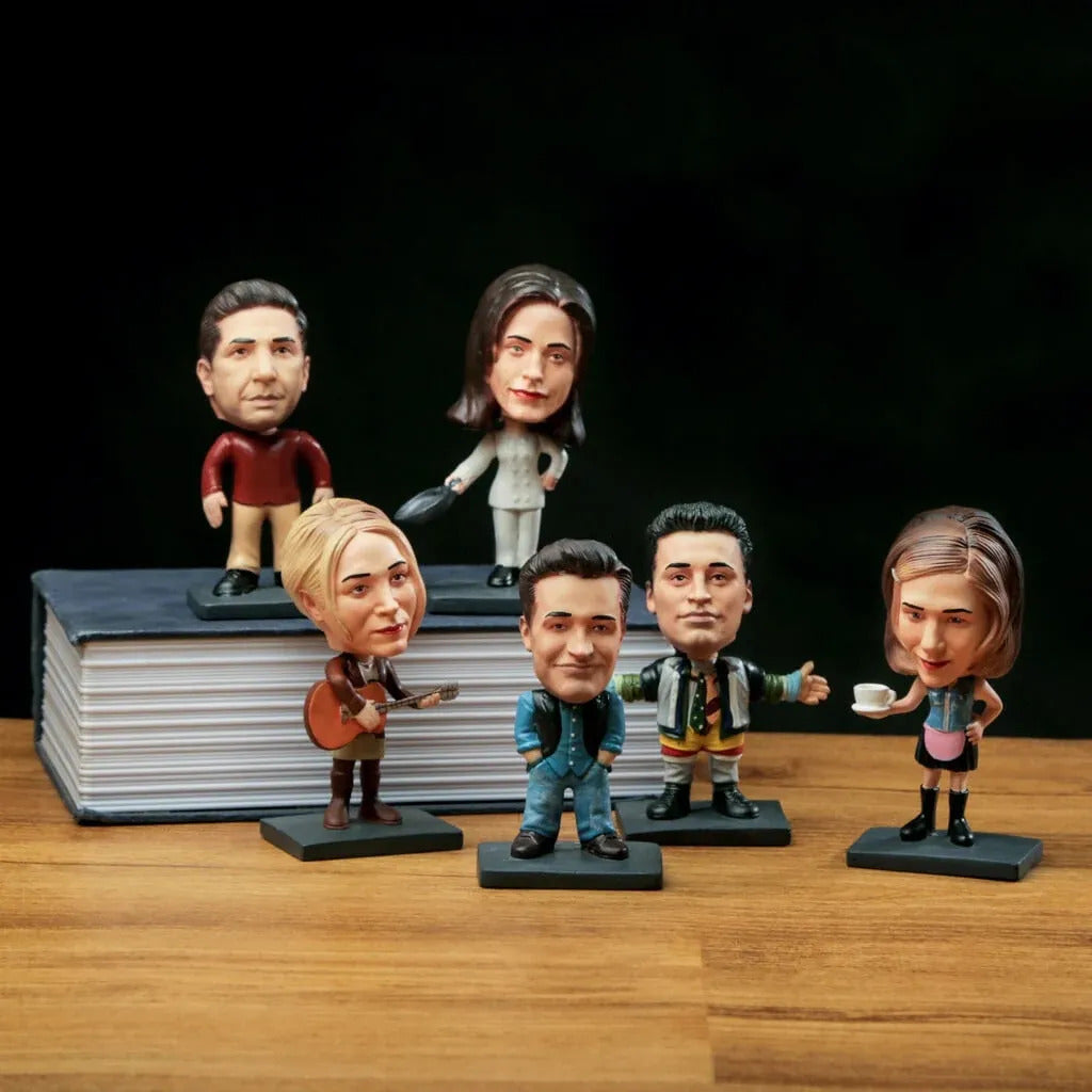 F.R.I.E.N.D.S.Bobblehead (All 6 Combo) | 10 cms | Resin | Action Figure | Friends TV Show | Gift for All | Friends Merchandise