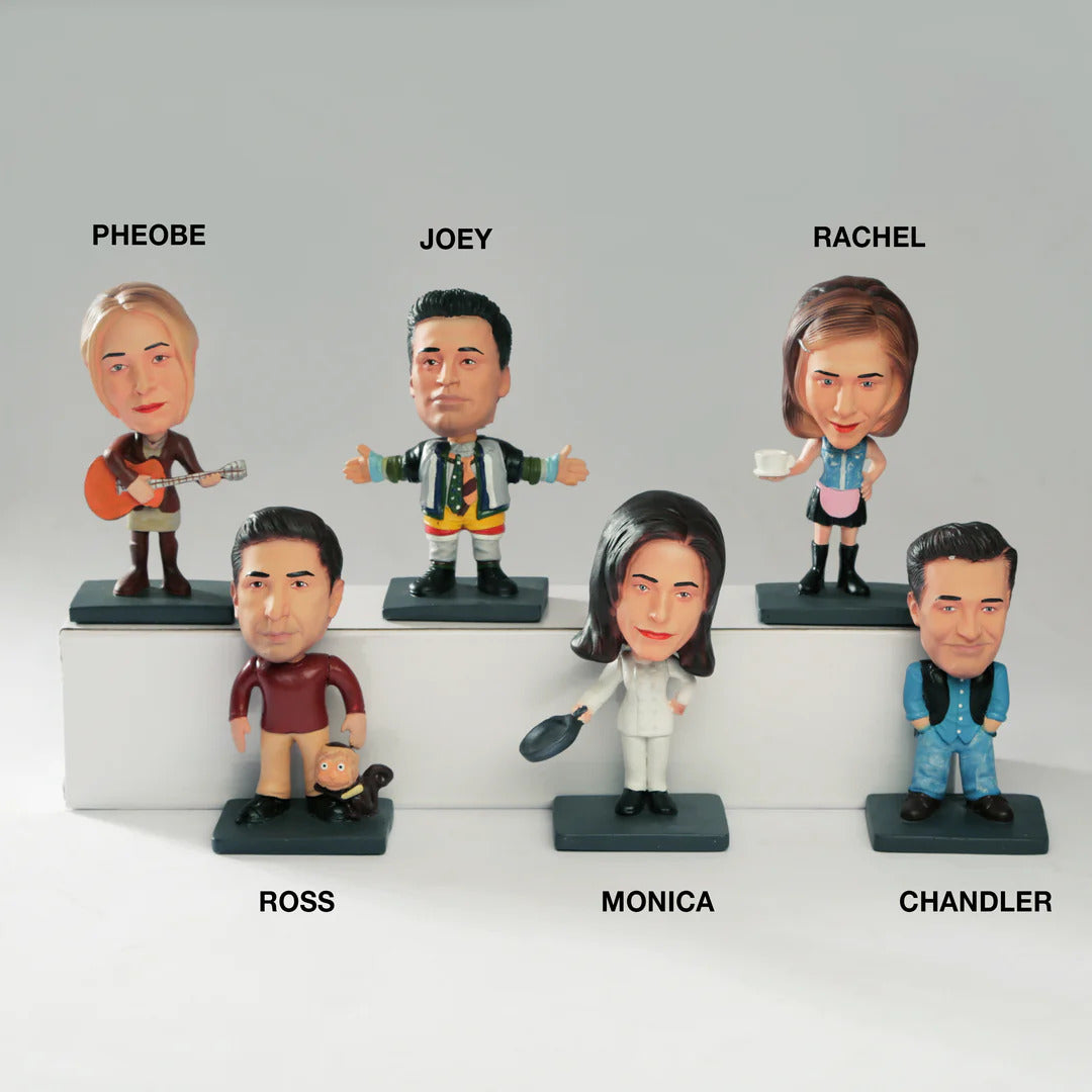 F.R.I.E.N.D.S.Bobblehead (All 6 Combo) | 10 cms | Resin | Action Figure | Friends TV Show | Gift for All | Friends Merchandise